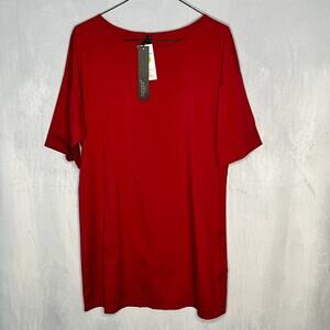 Zanzea Collection Shirt Red Short Sleeve Tunic New S